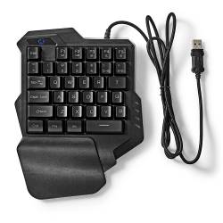 Nedis GKBDS110BK Bedraad Gaming Toetsenbord | USB Type-A | Membrane Toetsen | RGB | Enkelhandig | Universeel | Lengte...