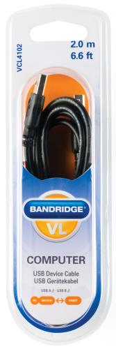 Bandridge VCL4102 USB A-B Device kabel 2.0 m