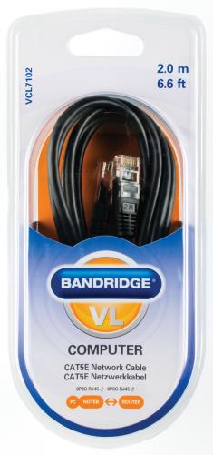 Bandridge VCL7102 CAT5E Netwerk Kabel 2.0 m