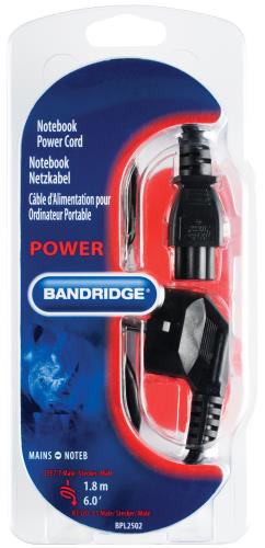 Bandridge BPL2502 Stroomsnoer voor Notebook 1.8 m