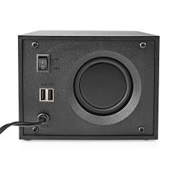 Nedis GSPR31021BK Gaming Speaker | Speaker-kanalen: 2.1 | USB Gevoed | 3,5 mm Male | 33 W | LED | Volumebediening