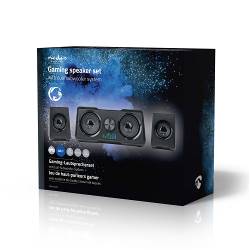 Nedis GSPR21022BK Gaming Speaker | Speaker-kanalen: 2.2 | USB Gevoed | 3,5 mm Male | 48 W | LED | Volumebediening