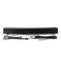 Nedis GSPRSB21020BK Gaming Speaker | Speaker-kanalen: 2.0 | USB Gevoed | 3,5 mm Male | 30 W | LED | Volumebediening |...