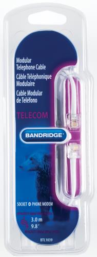 Bandridge BTL1039 Modulaire Telefoonkabel 3.0 m