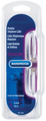 Bandridge BTL1059 Modulaire Telefoonkabel 5.0 m