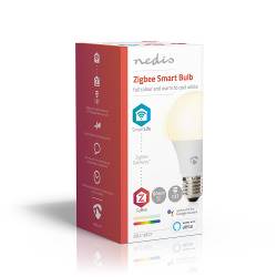 Nedis ZBLC10E27 SmartLife Multicolour Lamp | Zigbee 3.0 | E27 | 806 lm | 9 W | RGB / Warm tot koel wit | 2200 - 6500 ...