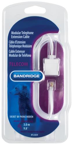 Bandridge BTL3039 Modulaire Verlengkabel voor Telefoons 3.0 m