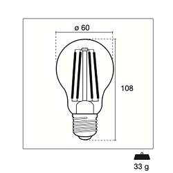 Century INDG3-112740 LED Filament Lamp E27 11 W 1521 lm 4000 K