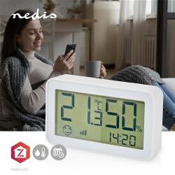 Nedis ZBSC30WT Smart Klimaatsensor | Zigbee 3.0 | Batterij Gevoed | Android™ / IOS | Wit
