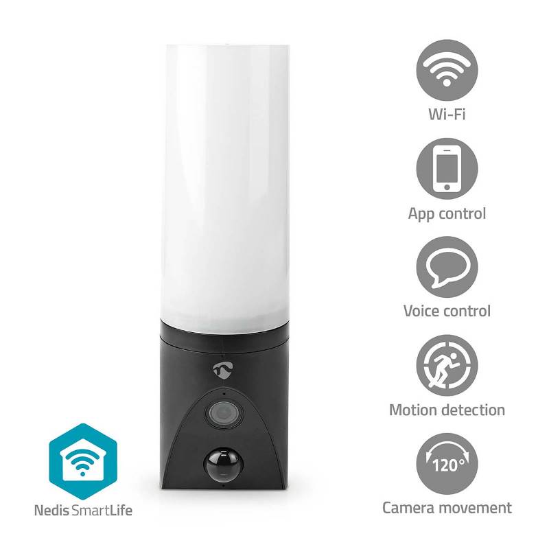 Nedis WIFICOL20BK SmartLife Camera voor Buiten | Wi-Fi | Omgevingslicht | Full HD 1080p | IP65 | Cloud opslag (option...