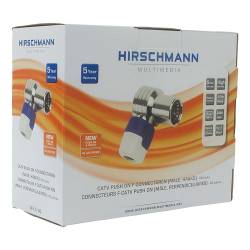 Hirschmann QFA 5 QFA 5 Haakse push on quick F connector - 50 stuks