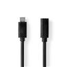 Nedis CCGL64010BK10 USB-Kabel | USB 3.2 Gen 1 | USB-C™ Male | USB-C™ Female | 60 W | 4K@60Hz | 5 Gbps | Vernikkeld | ...