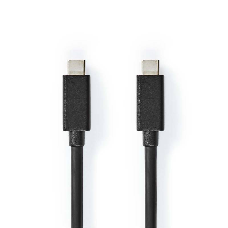 Nedis CCGL64020BK20 USB-Kabel | USB 3.2 Gen 2x2 | USB-C™ Male | USB-C™ Male | 100 W | 4K@60Hz | 20 Gbps | Vernikkeld ...
