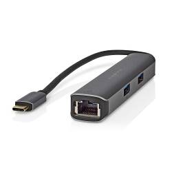 Nedis CCBW64210AT02 USB Multi-Port Adapter | USB 3.2 Gen 1 | USB-C™ Male | HDMI™ Female / RJ45 Female / 3x USB-A Fema...