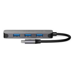 Nedis CCGB64220GY01 USB-Hub | 1x USB-C™ | 4x USB A Female | 4-Poorts poort(en) | USB 3.2 Gen 1 | USB Gevoed | 5 Gbps