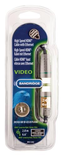Bandridge BVL1202 HDMI-hogesnelheidskabel met ethernet 2.0 m