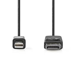 Nedis CCGL37400BK20 Mini DisplayPort-Kabel | DisplayPort 1.2 | Mini-DisplayPort Male | DisplayPort Male | 21.6 Gbps |...