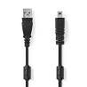 Nedis CCGL60810BK20 USB-Kabel | USB 2.0 | USB-A Male | US-E6 8-pins Male | 480 Mbps | Vernikkeld | 2.00 m | Rond | PV...