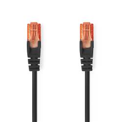 Nedis CCGL85200BK025 CAT6-kabel | RJ45 Male | RJ45 Male | U/UTP | 0.30 m | Rond | PVC | Zwart | Label