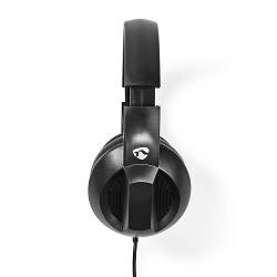 Nedis CHSTU210BK PC-Headset | Over-Ear | Stereo | USB Type-A / USB Type-C™ | Inklapbare Microfoon | Zwart