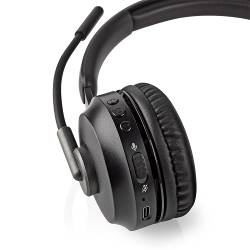 Nedis CHSTB310BK PC-Headset | On-Ear | Stereo | Bluetooth | Inklapbare Microfoon | Zwart