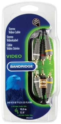 Bandridge BVL5310 Stereo Video Kabel 10.0 m