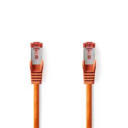 Nedis CCGL85221OG10 CAT6-kabel | RJ45 Male | RJ45 Male | S/FTP | 1.00 m | Rond | LSZH | Oranje | Label