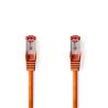 Nedis CCGL85221OG10 CAT6-kabel | RJ45 Male | RJ45 Male | S/FTP | 1.00 m | Rond | LSZH | Oranje | Label
