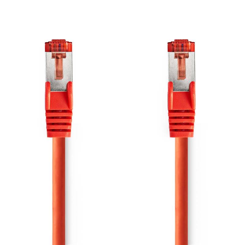 Nedis CCGL85221RD10 CAT6-kabel | RJ45 Male | RJ45 Male | S/FTP | 1.00 m | Rond | LSZH | Rood | Label