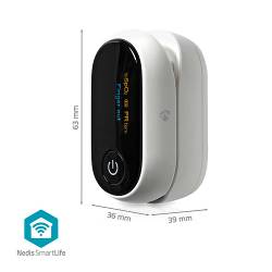 Nedis BTHOX10WT Pulse Oximeter | Bluetooth® | OLED-Scherm | Anti-bewegingsinterferentie / Auditief alarm / Hoge preci...