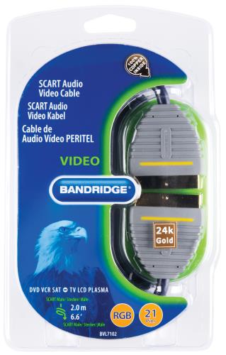 Bandridge BVL7102 SCART Audio Video Kabel 2.0 m