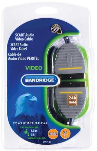 Bandridge BVL7103 SCART Audio Video Kabel 3.0 m