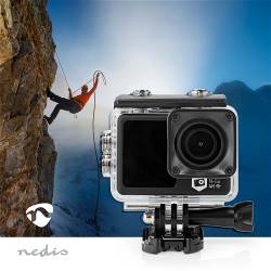 Nedis ACAM51BK Action Cam | 4K@30fps | 16 MPixel | Waterbestendig tot: 30.0 m | 90 min | Wi-Fi | App beschikbaar voor...