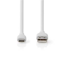 Nedis CCGB60800WT15 USB-Kabel | USB 2.0 | USB-A Male | USB-C™ Male | 15 W | 480 Mbps | Vernikkeld | 1.50 m | Rond | S...