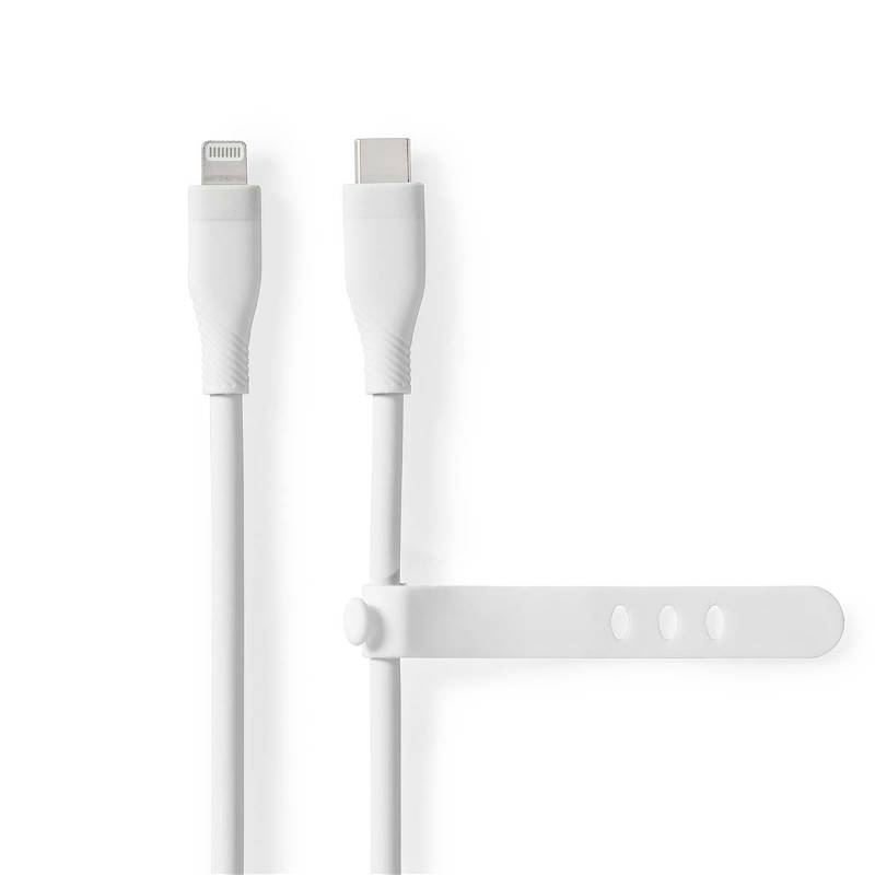 Nedis CCGB39800WT15 Lightning Kabel | USB 2.0 | Apple Lightning 8-Pins | USB-C™ Male | 480 Mbps | Vernikkeld | 1.50 m...