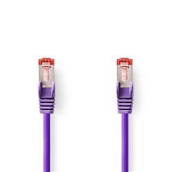 Nedis CCGL85221VT10 CAT6-kabel | RJ45 Male | RJ45 Male | S/FTP | 1.00 m | Rond | LSZH | Violet | Label
