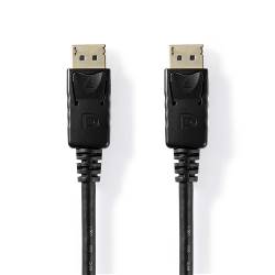 Nedis CCGL37011BK20 DisplayPort-Kabel | DisplayPort Male | DisplayPort Male | Vernikkeld | 2.00 m | Rond | PVC | Label