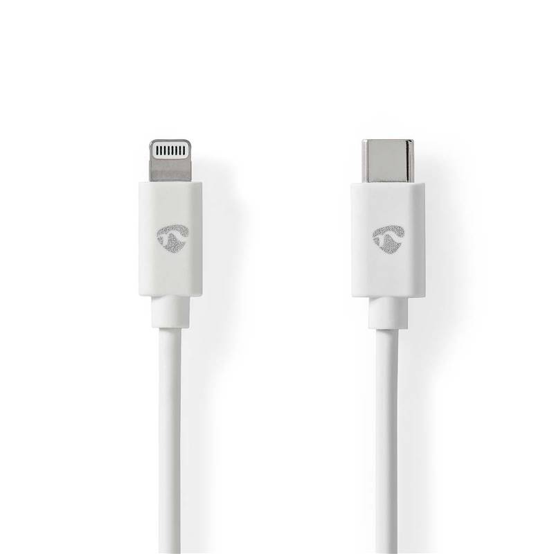 Nedis CCGL39650WT20 Lightning Kabel | USB 2.0 | Apple Lightning 8-Pins | USB-C™ Male | 480 Mbps | Vernikkeld | 2.00 m...