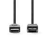 Nedis CCGL61010BK20 USB-Kabel | USB 3.2 Gen 1 | USB-A Male | USB-A Female | 5 Gbps | Vernikkeld | 2.00 m | Rond | PVC...