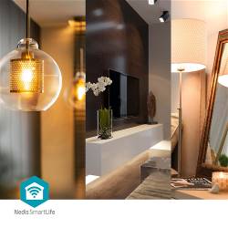 Nedis WIFILCS10WT SmartLife Plafondlamp | Wi-Fi | Warm tot Koel Wit | Rond | Diameter: 52 mm | 360 lm | 2700 - 6500 K...