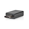 Nedis CCGB64915BK USB-C™ Adapter | USB 3.2 Gen 1 | USB-C™ Male | USB-A Female | 5 Gbps | OTG | Rond | Vernikkeld | Zw...