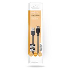 Nedis CCGB60010BK10 USB-Kabel | USB 2.0 | USB-A Male | USB-A Female | 480 Mbps | Vernikkeld | 1.00 m | Rond | PVC | Z...