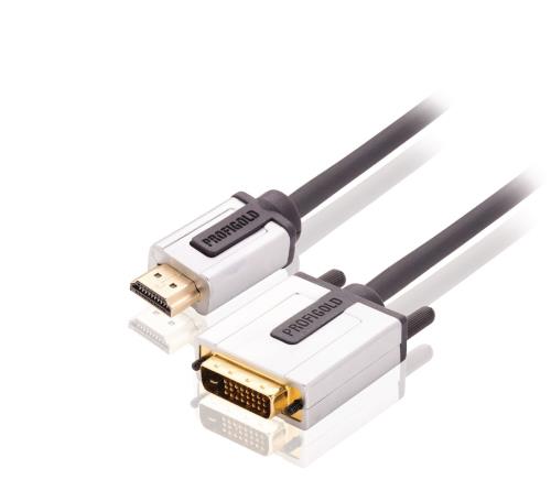 Profigold PROV1105 HDMI - DVI-kabel HDMI-connector - DVI-D male 5,00 m zwart