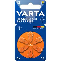 Varta 24606101416 Zinc-Air Batterij PR48 | 1.45 V DC | Voorgeladen | 6-Blister | Gehoorapparaat | Oranje