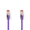 Nedis CCGL85221VT025 CAT6-kabel | RJ45 Male | RJ45 Male | S/FTP | 0.25 m | Rond | LSZH | Violet | Label