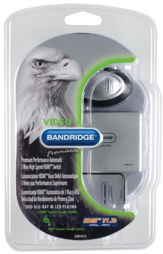 Bandridge SVB1013 Topkwaliteit hoge snelheids 3-wegs HDMI Schakelaar