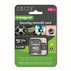 Integral INMSDX128G10-SEC 128 GB Security Camera microSD-kaart voor Dash Cams, Home Cams, CCTV, Body Cams & Drones
