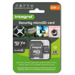 Integral INMSDX256G10-SEC 256 GB beveiligingscamera microSD-kaart voor dashcams, home cams, CCTV, bodycams en drones