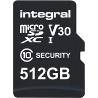 Integral INMSDX512G10-SEC 512 GB Security Camera microSD-kaart voor Dash Cams, Home Cams, CCTV, Body Cams & Drones