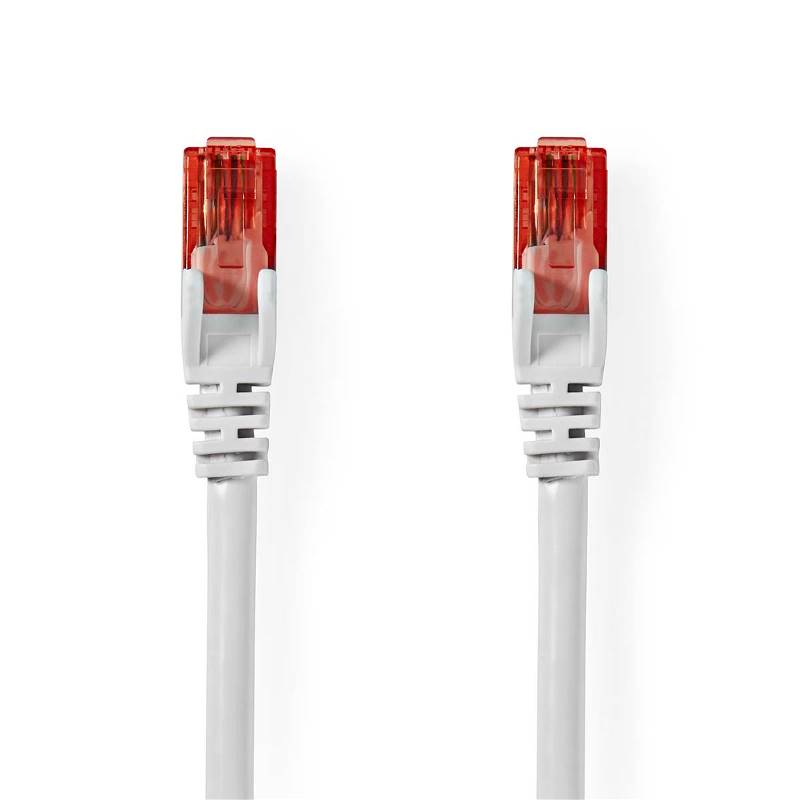 Nedis CCGL85200WT025 CAT6 Netwerkkabel | RJ45 Male | RJ45 Male | U/UTP | 0.25 m | Rond | PVC | Wit | Label
